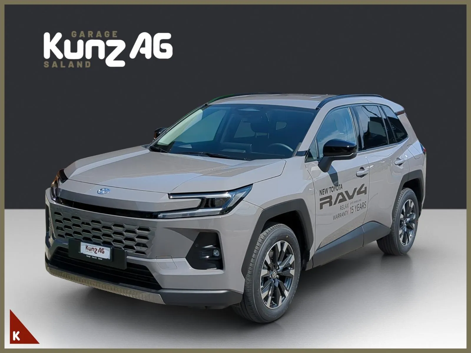 Schrägansicht von vorne links auf einen grauen Toyota RAV4 Plug-In-Hybrid Trend